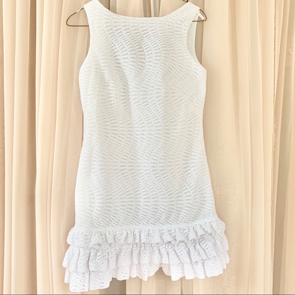 Lily Pulitzer| Sleeveless Shift Little White Dress